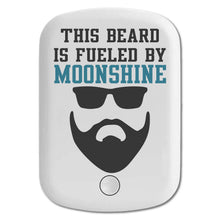 DistinctInk Magnetic Battery Pack, Wireless Portable Charger with USB-C Cable, Compatible with MagSafe iPhone 14 / 13 / 12 Series - This Beard is Fueled by Moonshine