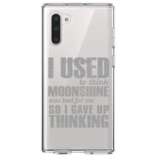 DistinctInk® Clear Shockproof Hybrid Case for Apple iPhone / Samsung Galaxy / Google Pixel - I Used to Think Moonshine Was Bad For Me