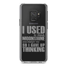 DistinctInk® Clear Shockproof Hybrid Case for Apple iPhone / Samsung Galaxy / Google Pixel - I Used to Think Moonshine Was Bad For Me