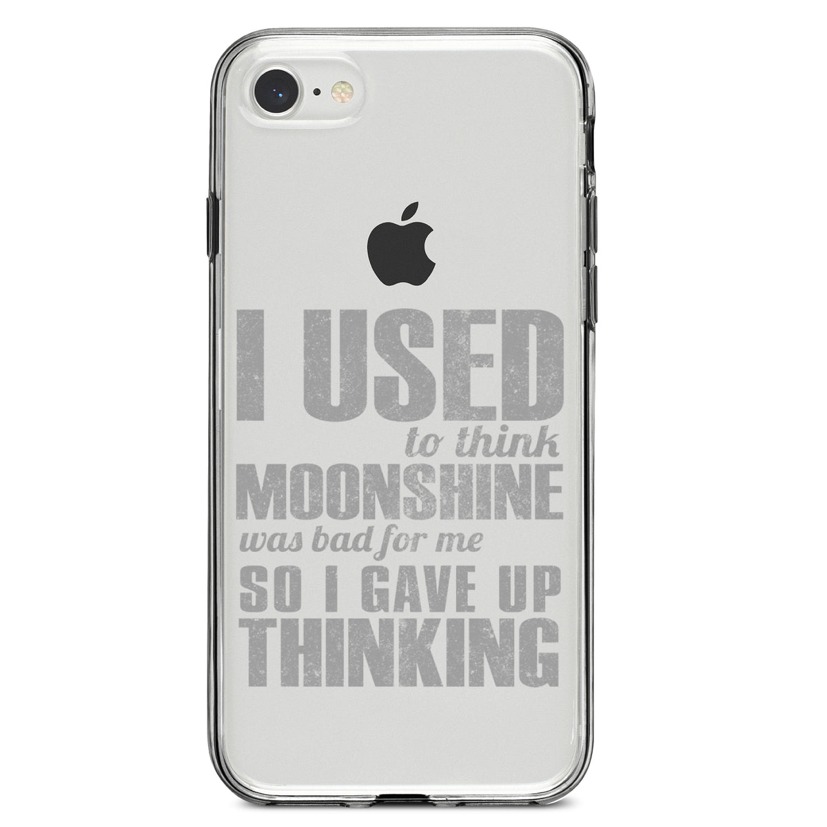 I Used to Think Moonshine Was Bad For Me Clear Shockproof iPhone Case, view 5