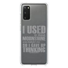DistinctInk® Clear Shockproof Hybrid Case for Apple iPhone / Samsung Galaxy / Google Pixel - I Used to Think Moonshine Was Bad For Me