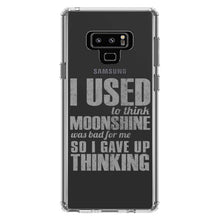 DistinctInk® Clear Shockproof Hybrid Case for Apple iPhone / Samsung Galaxy / Google Pixel - I Used to Think Moonshine Was Bad For Me