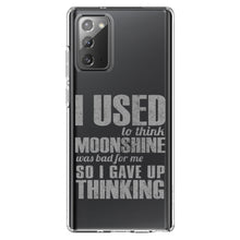 DistinctInk® Clear Shockproof Hybrid Case for Apple iPhone / Samsung Galaxy / Google Pixel - I Used to Think Moonshine Was Bad For Me