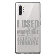DistinctInk® Clear Shockproof Hybrid Case for Apple iPhone / Samsung Galaxy / Google Pixel - I Used to Think Moonshine Was Bad For Me