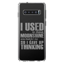 DistinctInk® Clear Shockproof Hybrid Case for Apple iPhone / Samsung Galaxy / Google Pixel - I Used to Think Moonshine Was Bad For Me