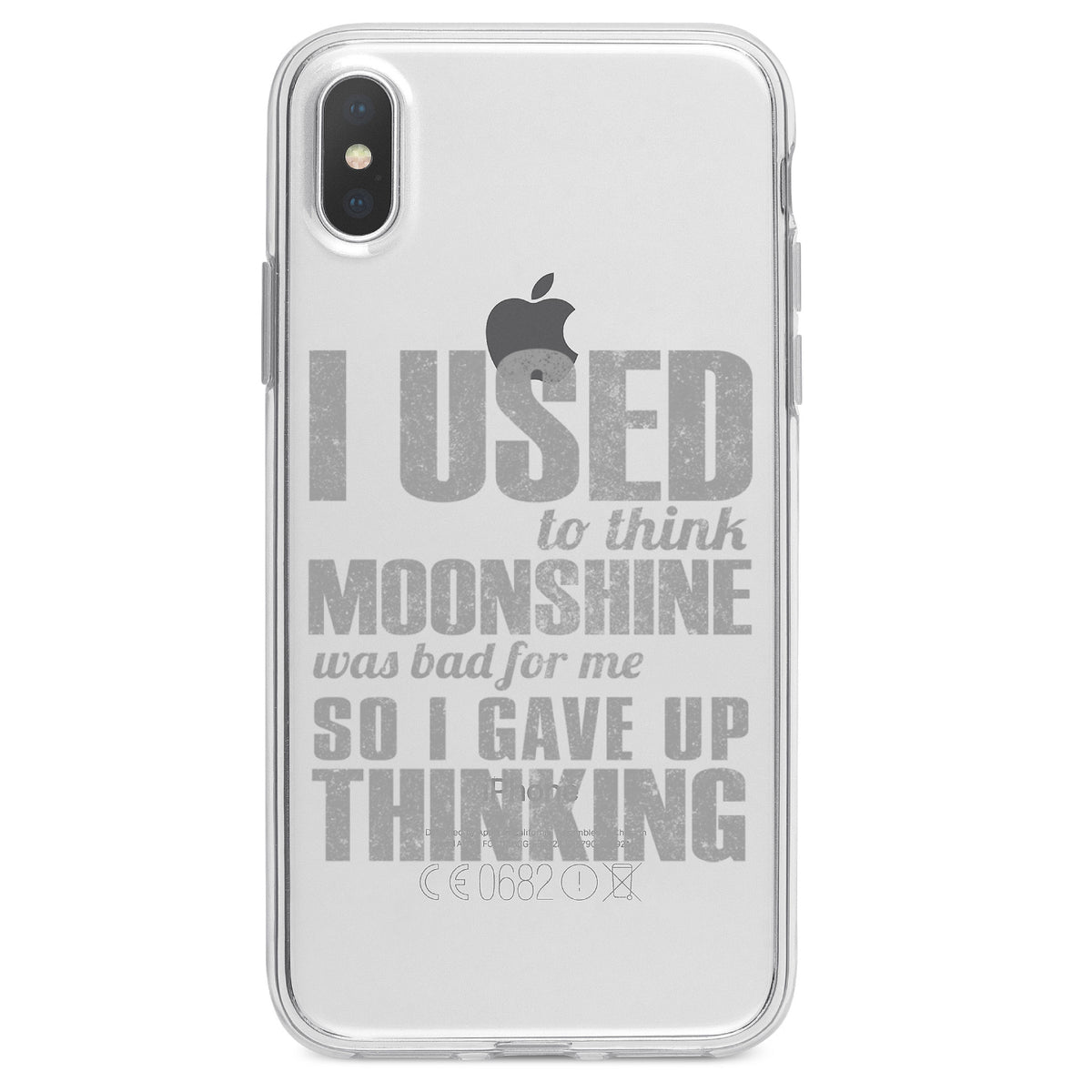I Used to Think Moonshine Was Bad For Me Clear Shockproof iPhone Case, view 4