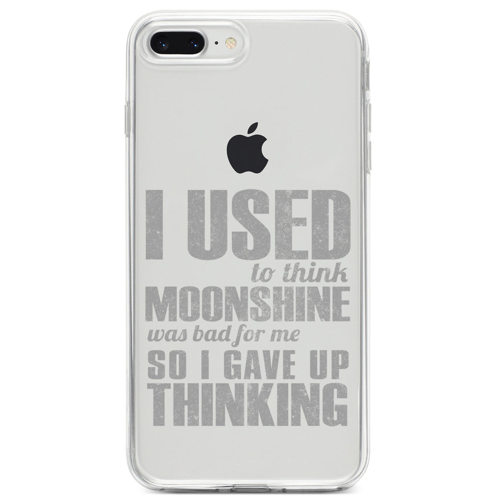 I Used to Think Moonshine Was Bad For Me Clear Shockproof iPhone Case, view 6