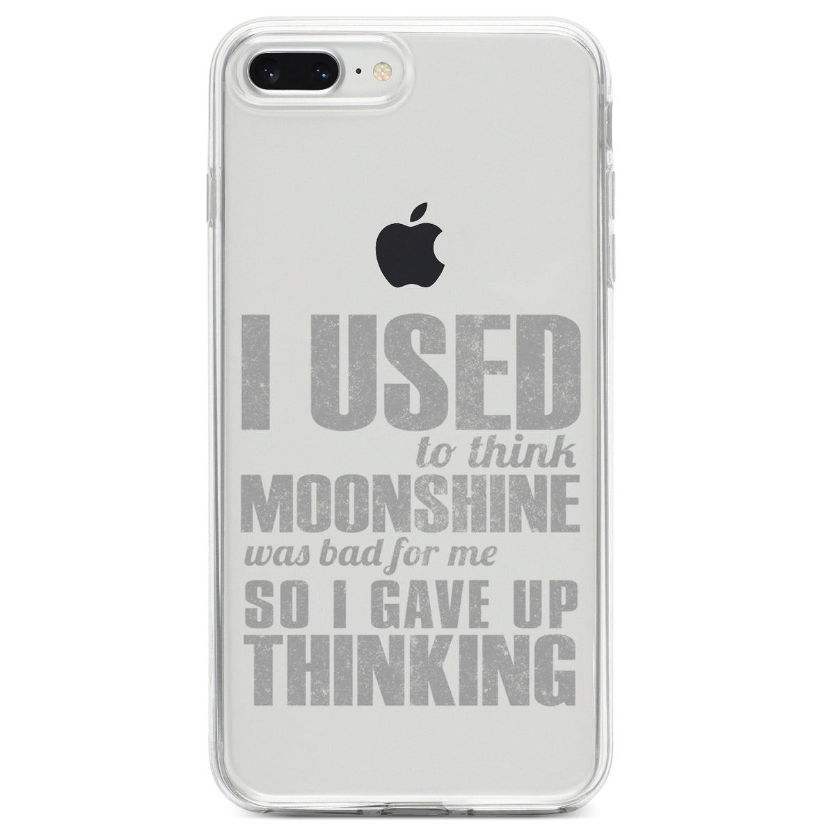 I Used to Think Moonshine Was Bad For Me Clear Shockproof iPhone Case, view 6