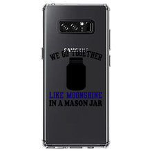 DistinctInk® Clear Shockproof Hybrid Case for Apple iPhone / Samsung Galaxy / Google Pixel - We Go Together Like Moonshine in a Mason Jar