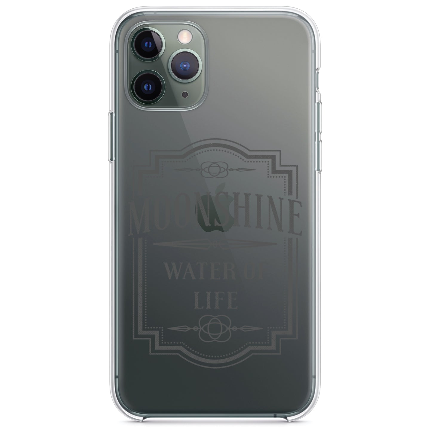 DistinctInk® Clear Shockproof Hybrid Case for Apple iPhone / Samsung Galaxy / Google Pixel - Moonshine - Water of Life
