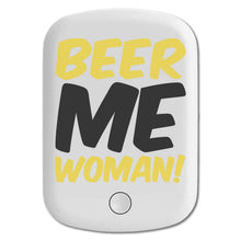 DistinctInk Magnetic Battery Pack, Wireless Portable Charger with USB-C Cable, Compatible with MagSafe iPhone 14 / 13 / 12 Series - Beer Me Woman!