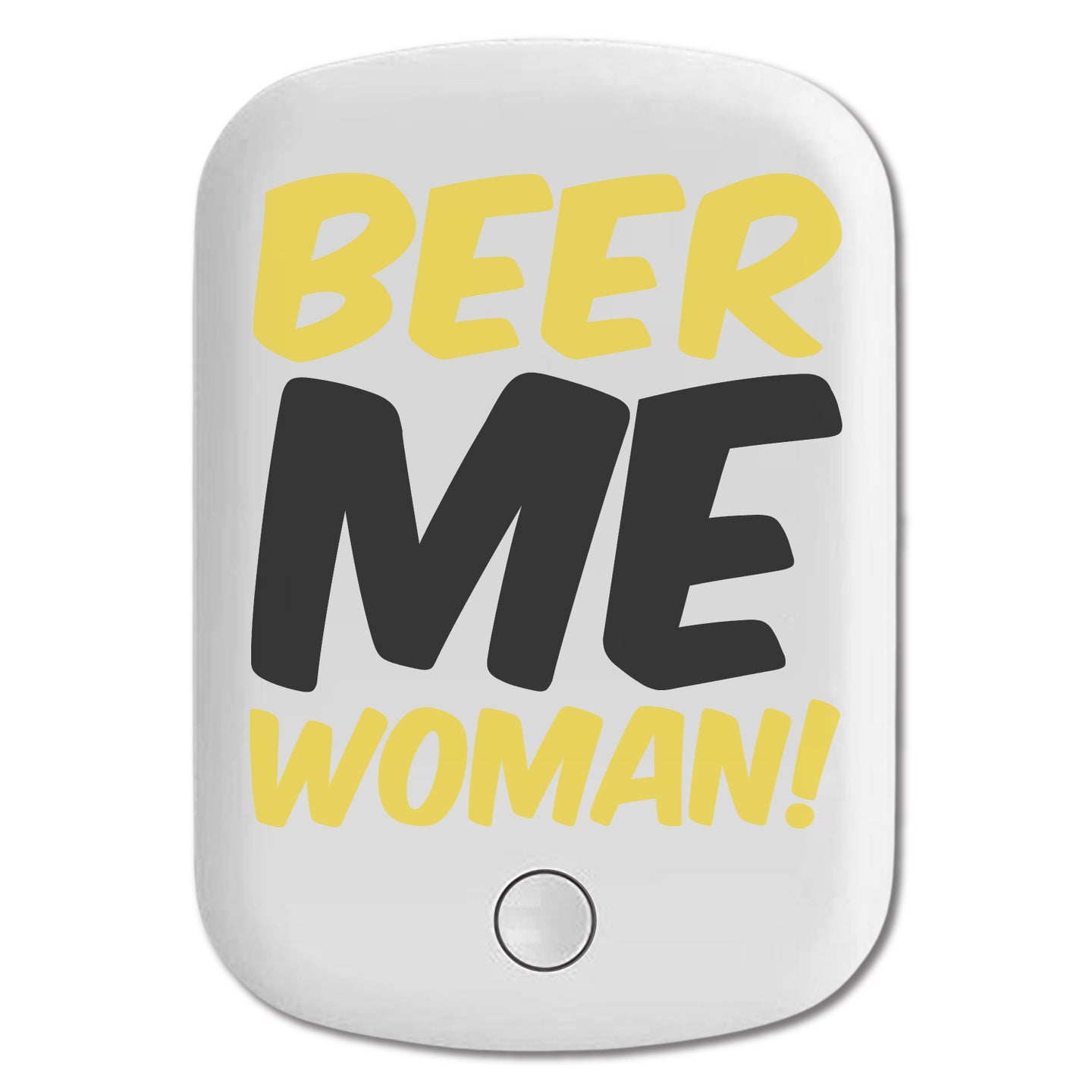 DistinctInk Magnetic Battery Pack, Wireless Portable Charger with USB-C Cable, Compatible with MagSafe iPhone 14 / 13 / 12 Series - Beer Me Woman!