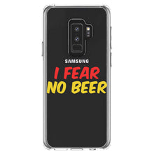 DistinctInk® Clear Shockproof Hybrid Case for Apple iPhone / Samsung Galaxy / Google Pixel - I Fear No Beer