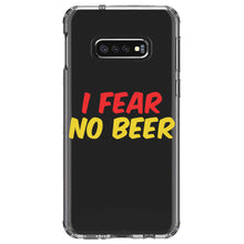 DistinctInk® Clear Shockproof Hybrid Case for Apple iPhone / Samsung Galaxy / Google Pixel - I Fear No Beer