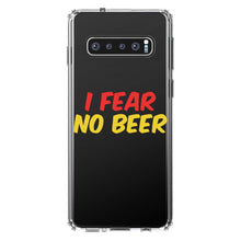 DistinctInk® Clear Shockproof Hybrid Case for Apple iPhone / Samsung Galaxy / Google Pixel - I Fear No Beer