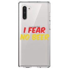 DistinctInk® Clear Shockproof Hybrid Case for Apple iPhone / Samsung Galaxy / Google Pixel - I Fear No Beer