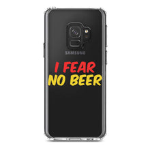 DistinctInk® Clear Shockproof Hybrid Case for Apple iPhone / Samsung Galaxy / Google Pixel - I Fear No Beer