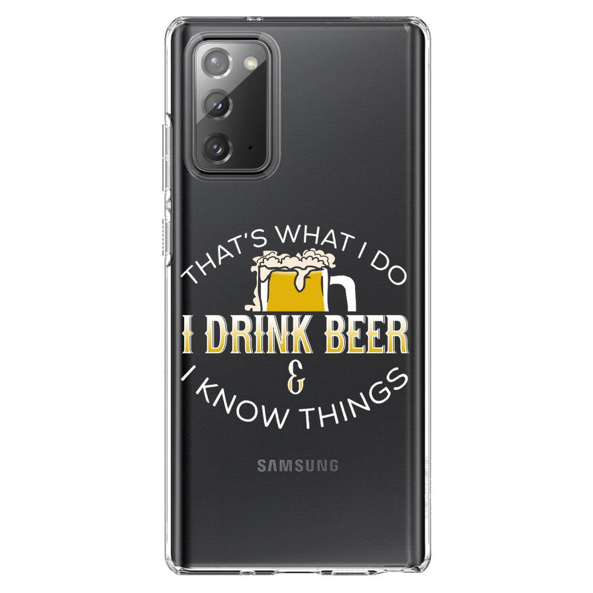 I Drink Beer & I Know Things Clear Shockproof iPhone Case, view 8