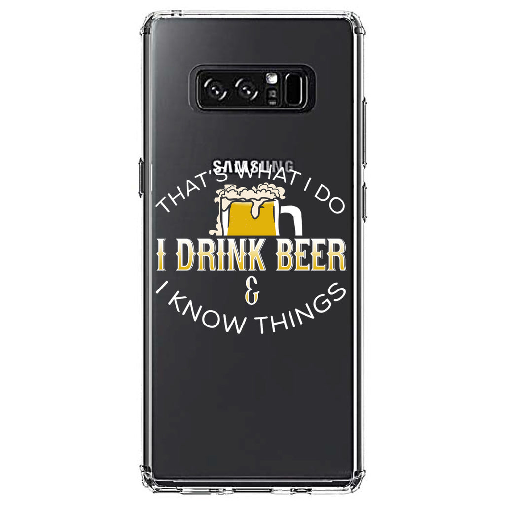 I Drink Beer & I Know Things Clear Shockproof iPhone Case, view 12