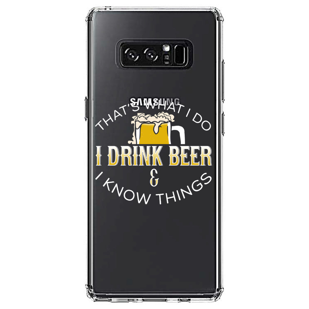 I Drink Beer & I Know Things Clear Shockproof iPhone Case, view 12