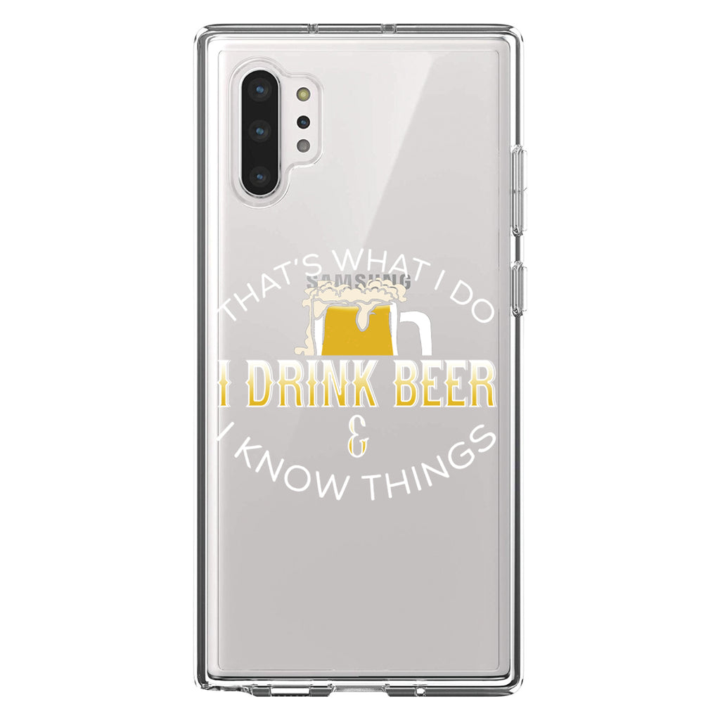 I Drink Beer & I Know Things Clear Shockproof iPhone Case, view 10