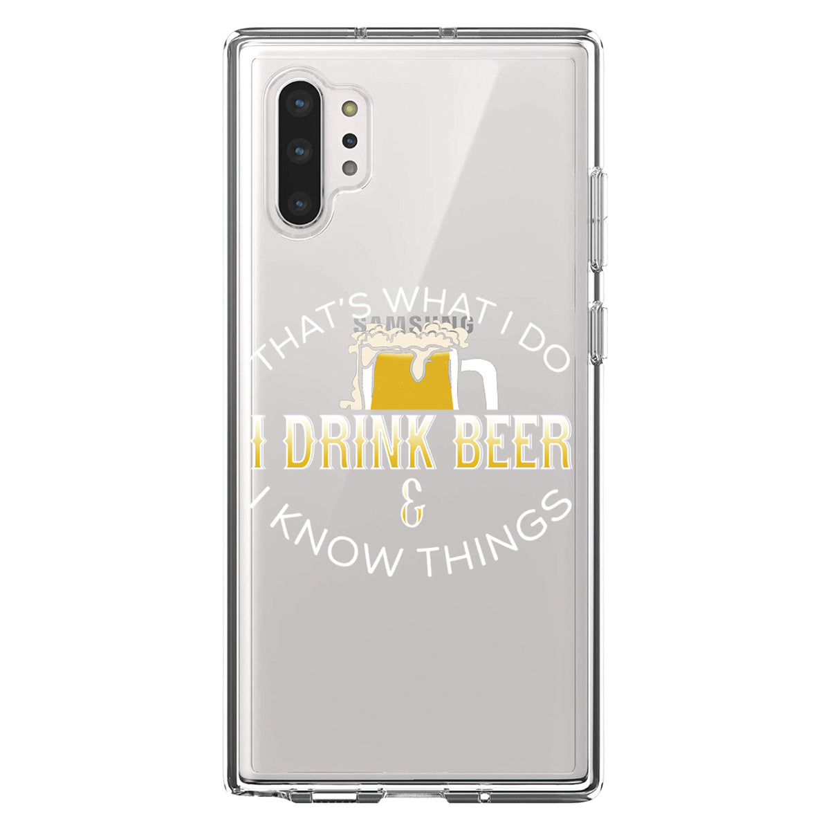 I Drink Beer & I Know Things Clear Shockproof iPhone Case, view 10