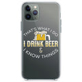 I Drink Beer & I Know Things Clear Shockproof iPhone Case