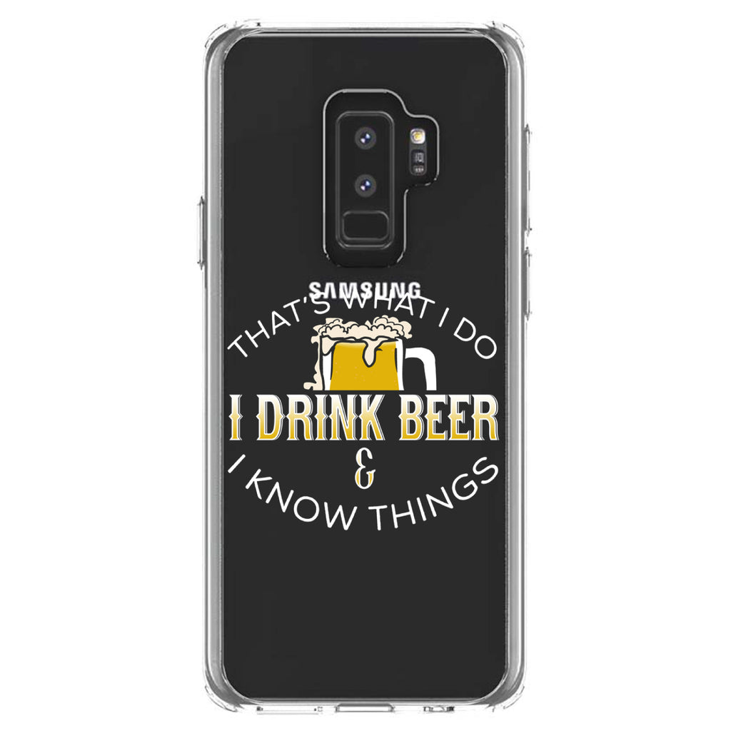 I Drink Beer & I Know Things Clear Shockproof iPhone Case, view 20