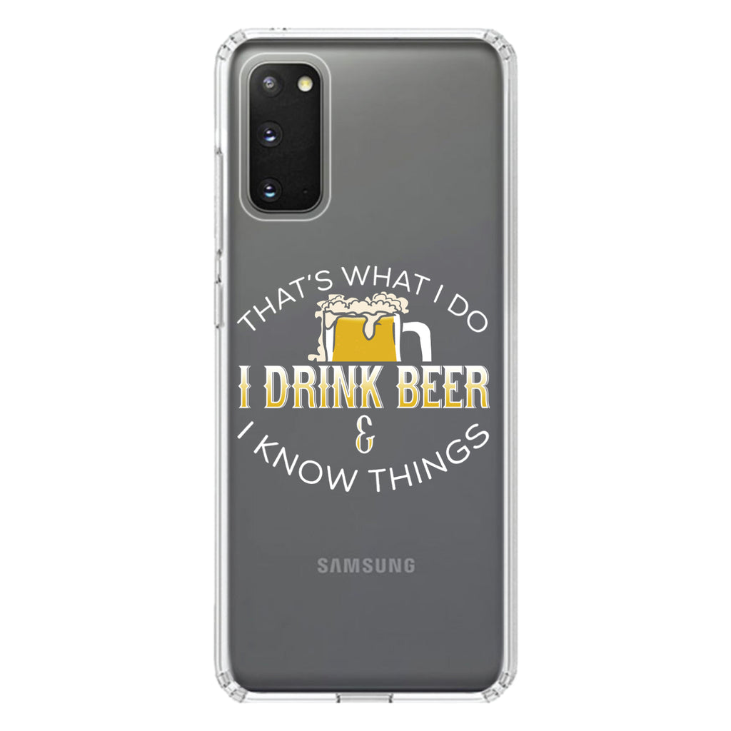 I Drink Beer & I Know Things Clear Shockproof iPhone Case, view 15