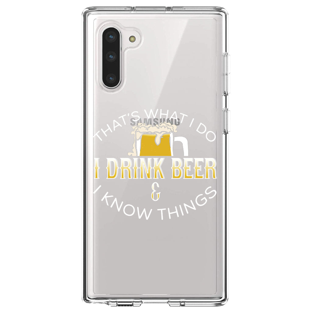 I Drink Beer & I Know Things Clear Shockproof iPhone Case, view 9