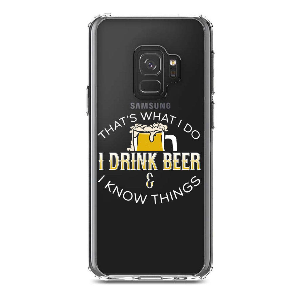 I Drink Beer & I Know Things Clear Shockproof iPhone Case, view 19