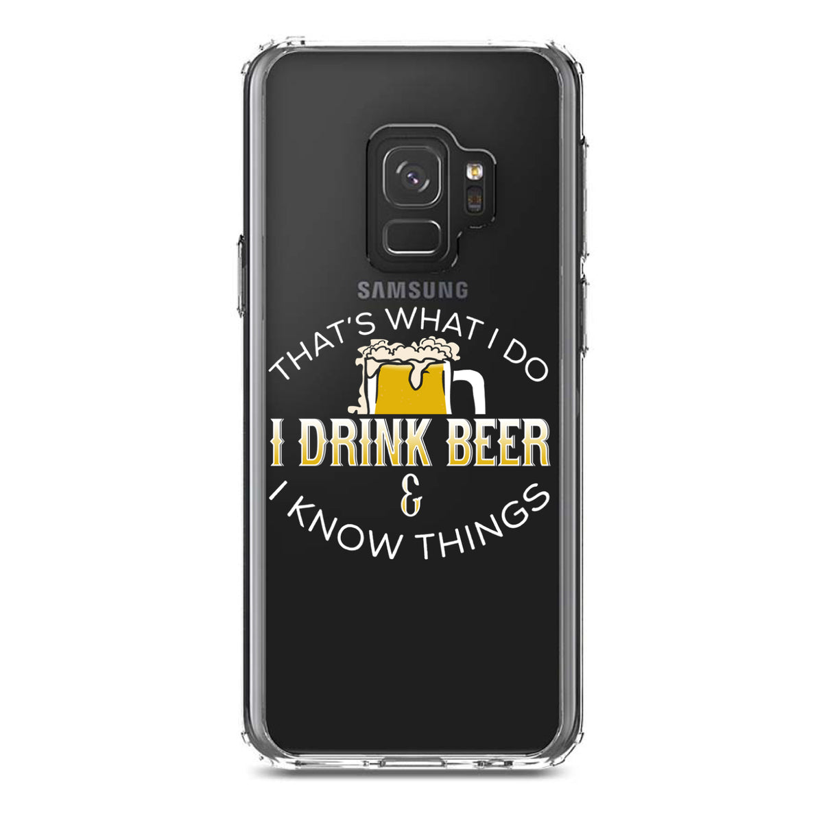 I Drink Beer & I Know Things Clear Shockproof iPhone Case, view 19