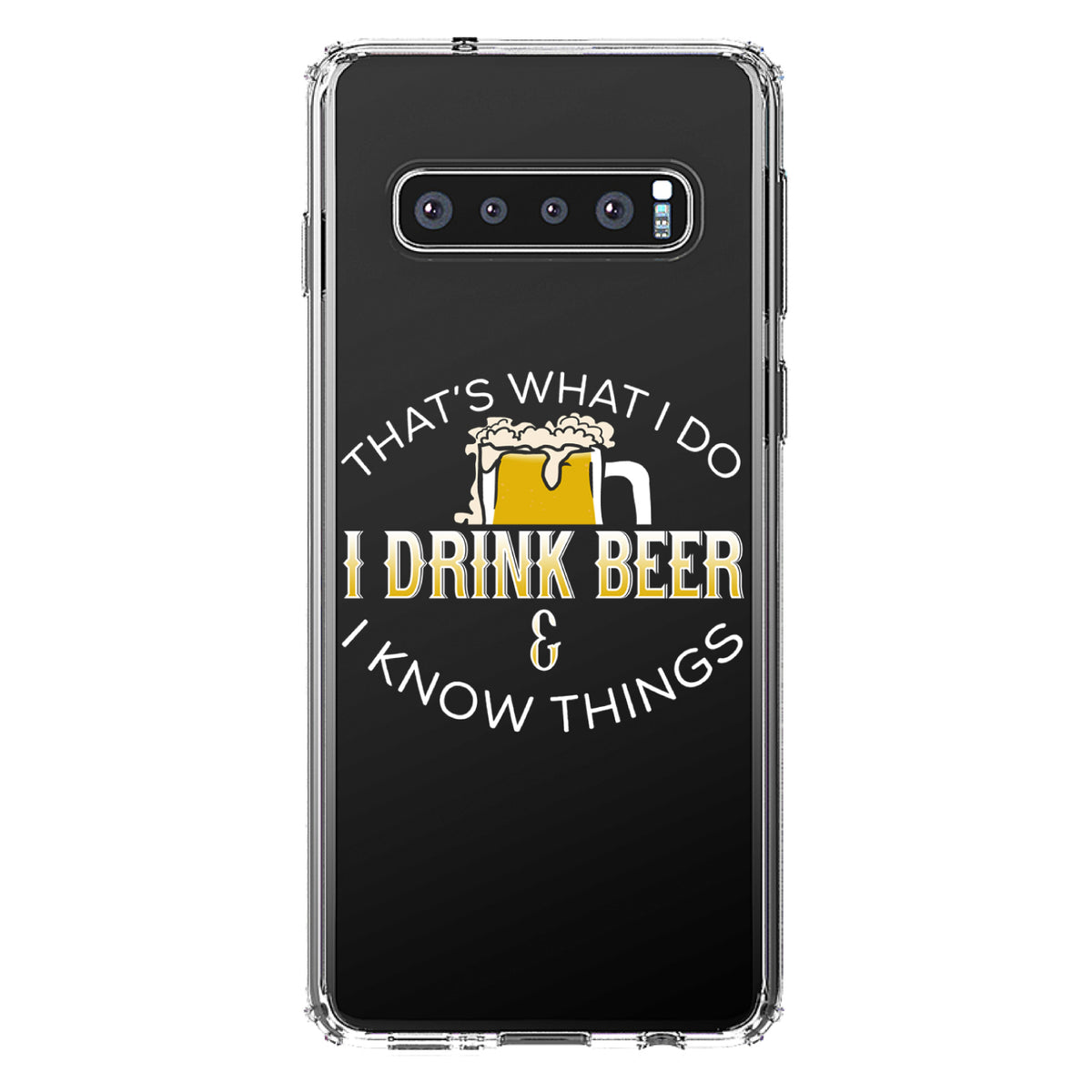 I Drink Beer & I Know Things Clear Shockproof iPhone Case, view 16