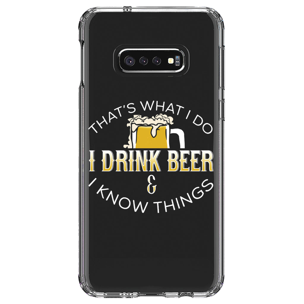 I Drink Beer & I Know Things Clear Shockproof iPhone Case, view 18
