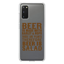 DistinctInk® Clear Shockproof Hybrid Case for Apple iPhone / Samsung Galaxy / Google Pixel - Beer Is Barley & Hops Beer is Salad