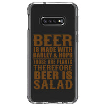 DistinctInk® Clear Shockproof Hybrid Case for Apple iPhone / Samsung Galaxy / Google Pixel - Beer Is Barley & Hops Beer is Salad