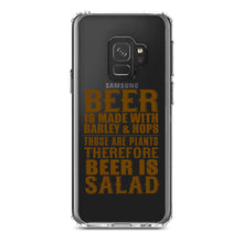 DistinctInk® Clear Shockproof Hybrid Case for Apple iPhone / Samsung Galaxy / Google Pixel - Beer Is Barley & Hops Beer is Salad