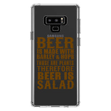 DistinctInk® Clear Shockproof Hybrid Case for Apple iPhone / Samsung Galaxy / Google Pixel - Beer Is Barley & Hops Beer is Salad