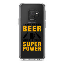 DistinctInk® Clear Shockproof Hybrid Case for Apple iPhone / Samsung Galaxy / Google Pixel - I Make Beer What's Your Super Power