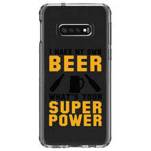 DistinctInk® Clear Shockproof Hybrid Case for Apple iPhone / Samsung Galaxy / Google Pixel - I Make Beer What's Your Super Power