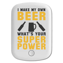 DistinctInk Magnetic Battery Pack, Wireless Portable Charger with USB-C Cable, Compatible with MagSafe iPhone 14 / 13 / 12 Series - I Make Beer What's Your Super Power