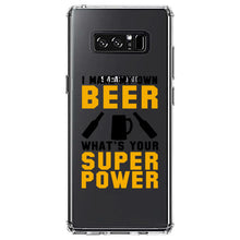 DistinctInk® Clear Shockproof Hybrid Case for Apple iPhone / Samsung Galaxy / Google Pixel - I Make Beer What's Your Super Power