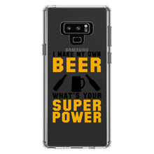 DistinctInk® Clear Shockproof Hybrid Case for Apple iPhone / Samsung Galaxy / Google Pixel - I Make Beer What's Your Super Power