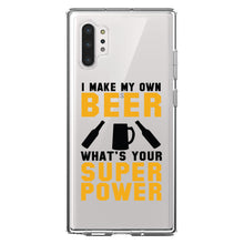 DistinctInk® Clear Shockproof Hybrid Case for Apple iPhone / Samsung Galaxy / Google Pixel - I Make Beer What's Your Super Power