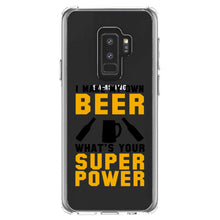 DistinctInk® Clear Shockproof Hybrid Case for Apple iPhone / Samsung Galaxy / Google Pixel - I Make Beer What's Your Super Power