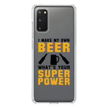 DistinctInk® Clear Shockproof Hybrid Case for Apple iPhone / Samsung Galaxy / Google Pixel - I Make Beer What's Your Super Power