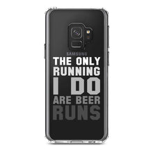 DistinctInk® Clear Shockproof Hybrid Case for Apple iPhone / Samsung Galaxy / Google Pixel - The Only Running I Do Are Beer Runs