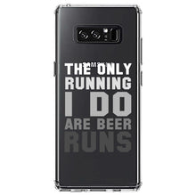 DistinctInk® Clear Shockproof Hybrid Case for Apple iPhone / Samsung Galaxy / Google Pixel - The Only Running I Do Are Beer Runs