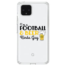 DistinctInk® Clear Shockproof Hybrid Case for Apple iPhone / Samsung Galaxy / Google Pixel - I'm a Football & Beer Kinda Guy