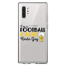 DistinctInk® Clear Shockproof Hybrid Case for Apple iPhone / Samsung Galaxy / Google Pixel - I'm a Football & Beer Kinda Guy